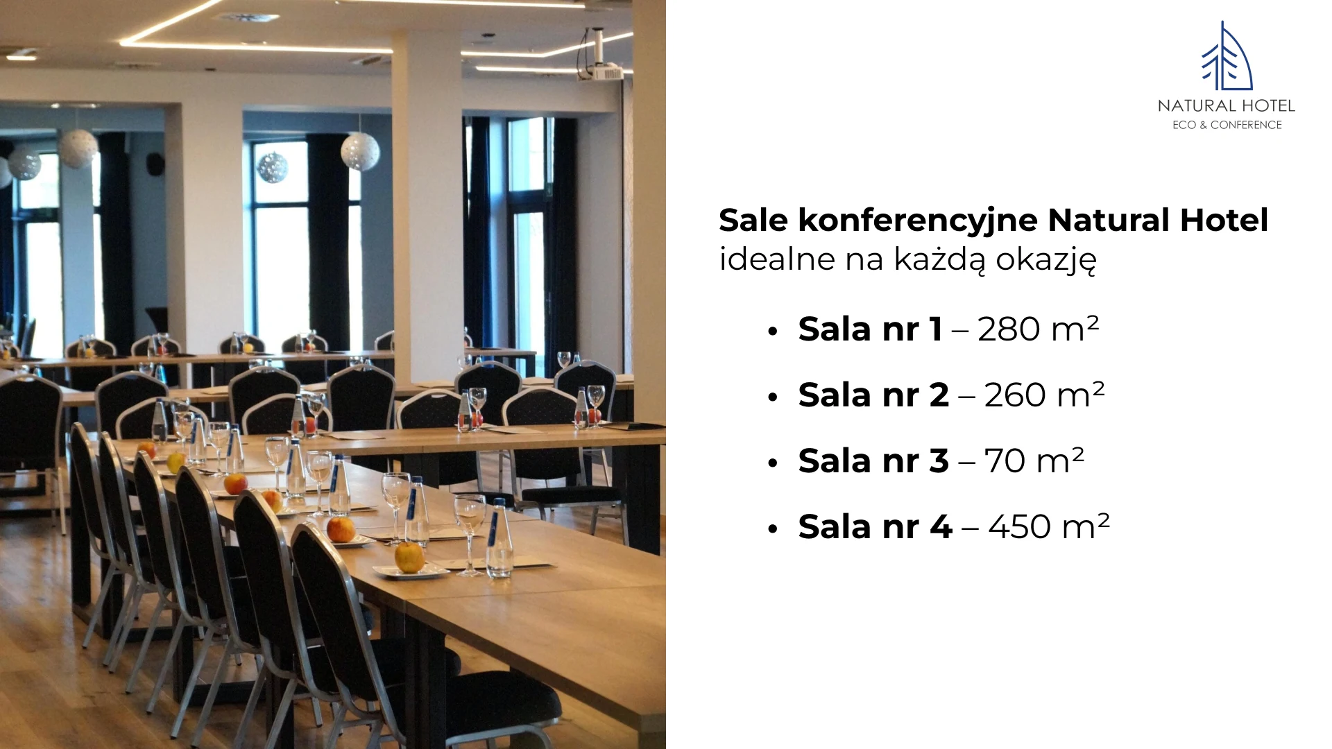 Sale konferencyjne Natural Hotel – idealne na każdą okazję